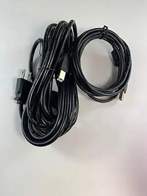 Omnihil 15 Feet AC Power Cord High Speed 2.0 USB Cable Compatible with Star TSP100 TSP143U, USB, Receipt Printer