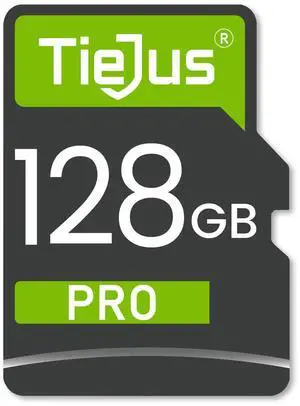 TIEJUS 128G SD Card 1 Pack for Security Camera,Memory Card Full HD Video Compatible with Digital Camera