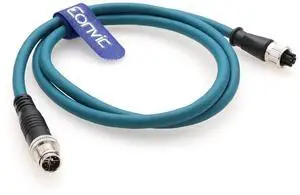 Eonvic M12 8 Position Male to Female Ethernet Cable X-Code Cat7e High Flex Sheild Waterproof Industrial Gigabit Ethernet Networks Cable for Congex Industrial Camera (1M)