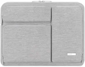Lacdo 360° Protective Laptop Sleeve Case for 15 inch New MacBook Air M4 A3241 2025, M3 A3114, M2 A2941 2024-2023, 15" MacBook Pro A1990 A1707, Dell XPS 15 Plus Computer Bag with Accessory Pocket, Gray