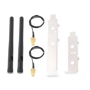 The Lord of the Tools WiFi Antenna Adapter 2.4GHz 5GHz 5.8GHz 3dBi MIMO RP-SMA Male U.FL to RP-SMA Cable PCIE Slot Bracket for Mini PCI Express