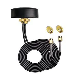 Dixingtek Waterproof IP66 3.28ft Indoor Outdoor 3G 4G LTE SMA Male 2x2 mimo Antenna, Compatible with Charging Station and Other IoT Devices Hole Screw Cylinder Antenna