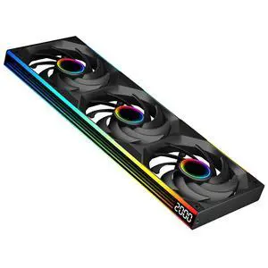 ICOLER SL360 ARGB PC Case Fan - Integrated -Type Infinity Mirror Design with 3 x 120mm ARGB&PWM Fans, No Software Required RPM Display, Suitable for Computer CaseBlack