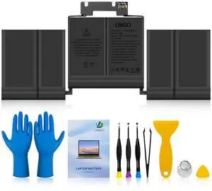 LINGCI A1964 A1989 A2251 Battery Replacement for MacBook Pro 13 Inch A1989 (Mid 2018, 2019) A2251 (2020) EMC 3214 3358 3348 11.41V 58Wh 5086mAh