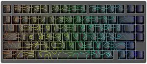 IROK MG75PRO 81 Keys Wired Magnetic Switch Mechanical Keyboard, Hall Effect, 8KHZ/ARGB/CNC Aluminum, Gasket Structure Gaming Keyboard(Black)