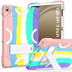 MARIWIVI Case for Samsung Galaxy Tab A9+ 11 Inch 2023 Model (X210/X216/X218), Heavy Duty Shockproof Rugged Protective Case for Galaxy Tab A9 Plus Tablet (Camouflage+White)