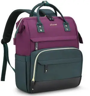 LOVEVOOK Laptop Backpack for Women, 15.6 Inch Work Business Backpacks Purse With Large Capacity, Waterproof Nurse Bag College Bookbag for School, Waterproof Casual Daypack for Travel