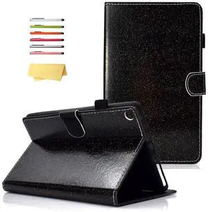 UUcovers Fire HD 8 Case, Slim Folding Stand Auto Wake/Sleep Wallet Case with Cards/Cash Holder for Amazon Fire HD 8(8th/7th/6th Gen, 2018/2017/2016 Release)-Black