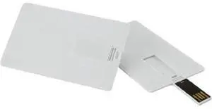 10-Pack 32GB Ultra-Thin Credit Card USB 2.0 Flash Drives - Slim White Portable Thumb Drives for Storage