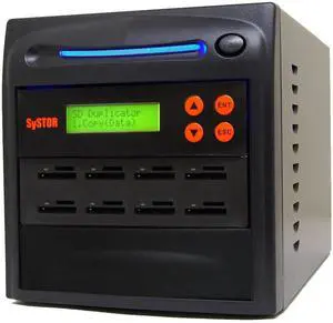Systor 1:7 SD/microSD Card Duplicator - 2GB/Min - Standalone Multiple Flash Memory Copier & Eraser/Sanitizer, Speeds Up to 33MB/Sec (SYS-SD-7)