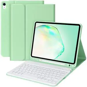 BQSS Keyboard Case for iPad Air 11 Inch M3/M2 (2025/2024) Wireless Keyboard Case for iPad Air 10.9 Inch 5th/4th Generation (2022/2020) Detachable for iPad Pro 1st Case with Pencil Holder Green