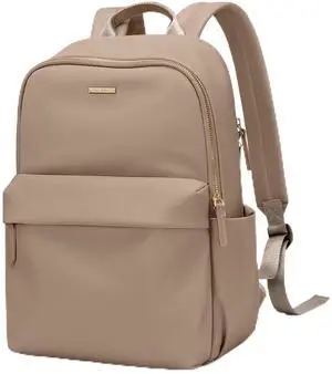 GOLF QUALITY Laptop Backpack for Women Fit 14 Inch Stylish Daypack Notebook Travel Work Commuter Casual Daypack Backpack Purse for Women Travel Business (Champagne Brown)