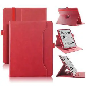 Xuanbeier Case Compatible with BOOX Tablet Go 10.3 ePaper E Ink Tablet,Multi-Angle Viewing Protective Cover with Pocket,Handstrap and Pen Holder,Auto Wake/Sleep,Red