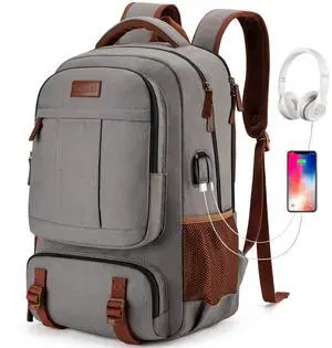 Tzowla Canvas Laptop Backpack, Bag for Men Women,Travel Work Rucksack Fits 15.6 Inch Laptop, Bookbag with USB Charging Port Tzowla Canvas Laptop Backpack, Bag for Men Women,Travel Work Rucksack Fits 15.6 Inch Laptop, Bookbag with USB Charging Port