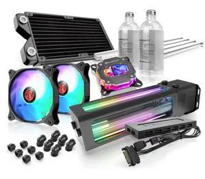 RAIJINTEK SCYLLA PRO CA240 Water Cooling Kit, Hard tube, CPU water block, 240mm radiator, D5 EVO RBW pump, 2 * ADD PWM fans, 12 copper fittings (90°*6 & 180°*6), coolant (0R10B00215)