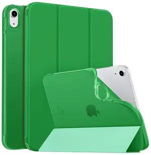 MoKo Case for New iPad (A16) 11th Generation 2025/ 10th Generation 2022, iPad 11 inch/ 10.9 inch Case with Soft TPU Translucent Frosted Back Cover, Auto Wake/Sleep, Support Touch ID, Forest Green