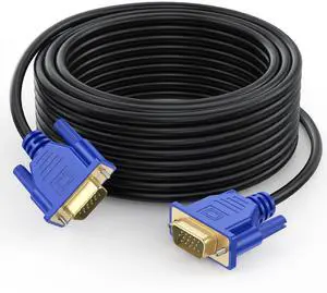 UVOOI VGA to VGA Cable 30FT, VGA Cord HD15 Computer Monitor Cable 30Feet 1080P for PC Laptop TV Projector