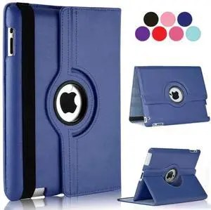 Vultic [Rotating] Case for iPad Pro 12.9 inch [1st/2nd Gen 2015/2017], 360 Degree Stand [Auto Sleep/Wake] Folio Leather Smart Cover (Navy Blue)