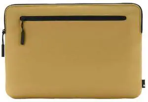 Incase Compact Laptop Sleeve with Flight Nylon - 14-inch MacBook/Laptop & iPad/Tablet Sleeve - Faux Fur Lining, Lightweight, Weather Resistant, Slip Pocket for Accessories - Sunflower Yellow