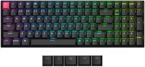 Keychron K4 QMK Wireless Custom Mechanical Keyboard, Hot Swappable 96% Layout Bluetooth/2.4G/USB-C Programmable, RGB Super Brown Switch NKRO Gaming Keyboard for Mac/Windows/Gamers, Version 3