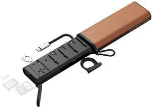 SmallRig Multifunctional Card Reader & Card Holder (CFexpress Type A), with Slot for AirTag, High-Speed Memory Card Reader for SD, SDXC, Micro SD, SDHC, 3 Card Read Simultaneously, 10 card slots -5361