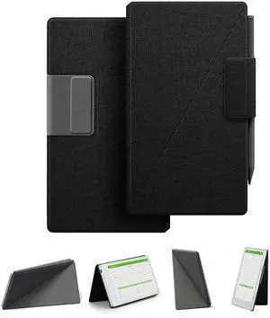 Case for Remarkable Paper Pro Move 7.3" with Multi-Angle Stand, 1:1 Fit Smart Folio Cover with Auto Wake/Sleep | Premium Mosaic Weave Cover | Microfiber Lining | Strong(Z-Weave Black)