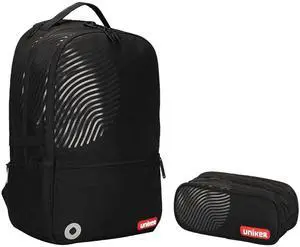 UNIKER Fashion 2 in 1 Backpack Set with Cosmetic Bag,Casual Daypack Women,Backpack and Carry-on 2pc set,Lightweight Travel Backpack,Laptop Backpack, Fingerprint