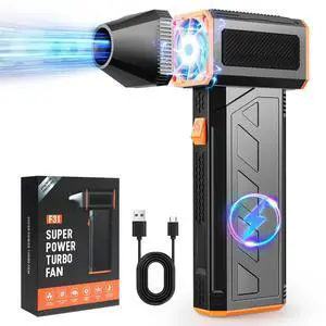 Electric Air Duster Rechargeable 130000RPM Super Power Air Blower Cordless 3 Gear Adjustable Hand Held Blower Turbo Compressed Air Duster Portable Mini Dust Blower for Computer Keyboard House Outdoor