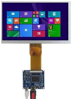 7 Inch 1024x600 Portable DIY LCD Display Screen with Mini-HDMI Driver Board  Secondary Monitor for PC, Raspberry/Orange Pi, Gaming Consoles, Microscopes & More