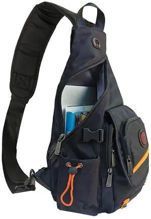 Innturt Large Sling Bag Backpack Pack 13" 14" Laptop Bag Satchel Festival Travel Black
