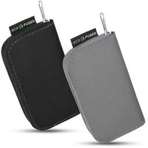 Eco-Fused Memory Card Case - Fits up to 22x SD, SDHC, Micro SD, Mini SD and 4X CF - Holder with 22 Slots (Black & Grey / 22 Slots - 2 Pack)