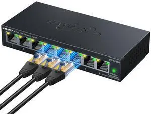 EWIND 8-Port 2.5Gb Switch with LED, 8 x 2.5G Multi-Gigabit Ethernet Switch for Game, NAS, Computer Unmanaged Network Switch Plug & Play Fanless Quiet, Desktop Wall Mount Metal Ethernet Splitter