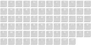 70-Key WOB Low Profile Keycap Set, White Translucent PC Keycaps for Kailh Chocolate Switch Mechanical Keyboard,Replace The Keycaps for Your Custom Kailh Choc Gaming Keyboard