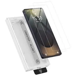 posidentists 2 Pack Screen Protector for Galaxy S25 Ultra6.9" ,Galaxy S25 Ultra Screen Protector with 1-Second Auto-Install,9H Hardness, Military-Grade Shatterproof, Full Coverage, HD Clear Glass fi