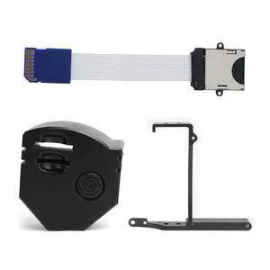 Memory Card Mount Kit, 3D Print Extension Memory Card Extender Adapter Mount Kit for Dreamcast Holder Gdemu, Effective Ventilation and Heat Dissipation(Black)