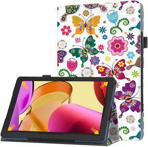 zukof Case for Amazon Fire HD 10 Tablet 10.1" (13th Generation 2023 Release), Lightweight Slim Auto Sleep/Wake PU Leather Folio Cover Stand Case (Butterfly Pattern)