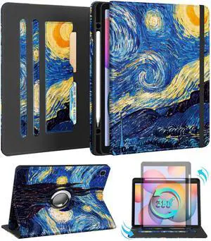 Kidcube for Samsung Galaxy Tab S6 Lite Case 10.4 Inch 2024/2022/2020 - Women Girls Kids Cute Rotating Stand Folio Cover with Pencil Holder & Card Slot Cool Unique Teens Design Cases for Tab S6 Lite