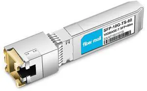 Fiber Mall 10G SFP+ to RJ45 80m for Juniper Networks EX-SFP-10GE-T Compatible, 10GBASE-T SFP+ Copper RJ-45 80m Transceiver Module