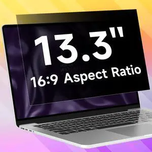 ANTOGOO V 13.3 Inch 1920x1080P (16:9) Laptop Privacy Screen Filter, Anti Blue Light Glare & Anti Scratch Computer Privacy Shield, Not for 13" with 16:10 Aspect Ratio Laptop