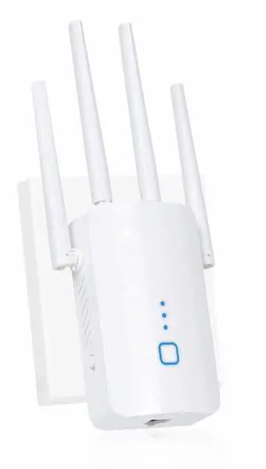 2025 WiFi Extender Signal Booster for Home,AC1200Mbps Dual Band (5GHz/2.4GHz), Covers up to 10000 Sq.ft,Easy to Set Repeater Wireless with Ethernet Port (White)