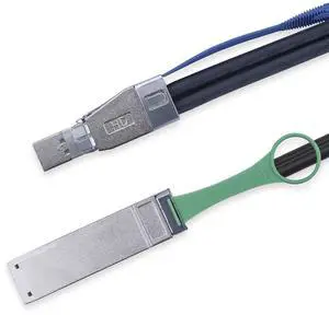 SFF-8644 to QSFP (SFF-8436) DDR Hybrid Mini SAS Cable, External Copper SAS Cable for NetApp DS4243 DS4246 DS2246, 100-Ohm, 1.5-Meter(4.9-ft)