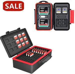 36 Slots Memory Card Case + 28 Slots Memory Card Case2 x Large Capacity Water-Resistant Memory Card Holder