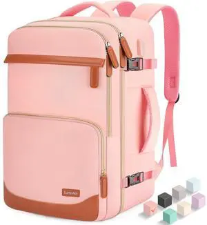 Velaybor 40L Travel Backpack with USB Charging Port, Water-Resistant Carry On Backpack for Men Women, Business Laptop Backpack for Trips & Commutes, Fits 15.6/17.3 Inch Laptop