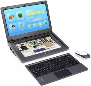 ELECROW CrowPi 2 All-in-one Kit with RPi 5 8GB Board & 11.6 Inch IPS Screen, Compatible for Raspberry Pi 4/5 Laptop, Learning Programming Sensor Kit for Professional Kids Adult (Deluxe Kit)