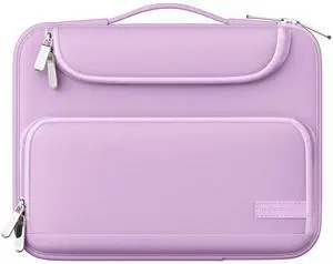MoKo 9-11 Inch Tablet Sleeve Bag, Fits iPadAir 5/4th 10.9, iPadPro 11 Inch, iPad 9/8th 10.2, iPad 10th 10.9, Tab S8/S9 11",Waterproof Polyester Bag with Double Pockets,Retractable Handle, Purple