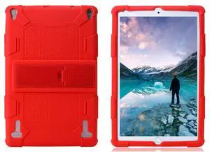 AIJAKO DUODUOGO 10 Case, 10.1 Inch Silicone Case Compatible with Novel TTT 10/DUODUOGO 10/AItszon 10/Gowin 10/MatrixPad S21, with Adjustable Kickstand and Multiple Viewing Angles - Red