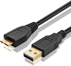 USB 3.0 Interface Cable, USB 3.0 A to Micro B Compatible with Canon EOS-1D X Mark II, 7D Mark II, 5DS, 5DS R, 5D Mark IV DSLR, Nikon D5 D850 D810A D810 D500, FujiFilm GFX 50S, X-T2 Camera (3-Feet)