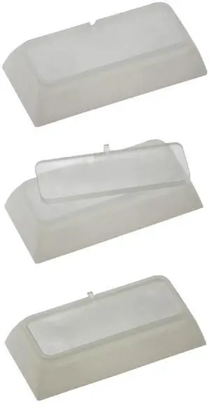 NevWear Relegendable Keycaps (4 Pack), DSA-Style, Customizable, Fits Cherry MX Switch Keyboards (Tansparent, Double (1x2))