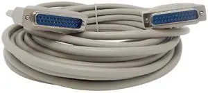 Your Cable Store 25 Foot DB25 25 Pin Serial Port Cable Male/Male RS232