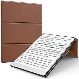 TiMOVO Stand Case for Remarkable Paper Pro 11.8 Inch 2024, Multi Angle Foldable Folio Cover with Pen Holder for Remarkable Paper Pro Color Tablet, Support Auto Wake/Sleep, Brown